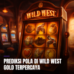 Pola di Wild West Gold pada layar mesin slot.